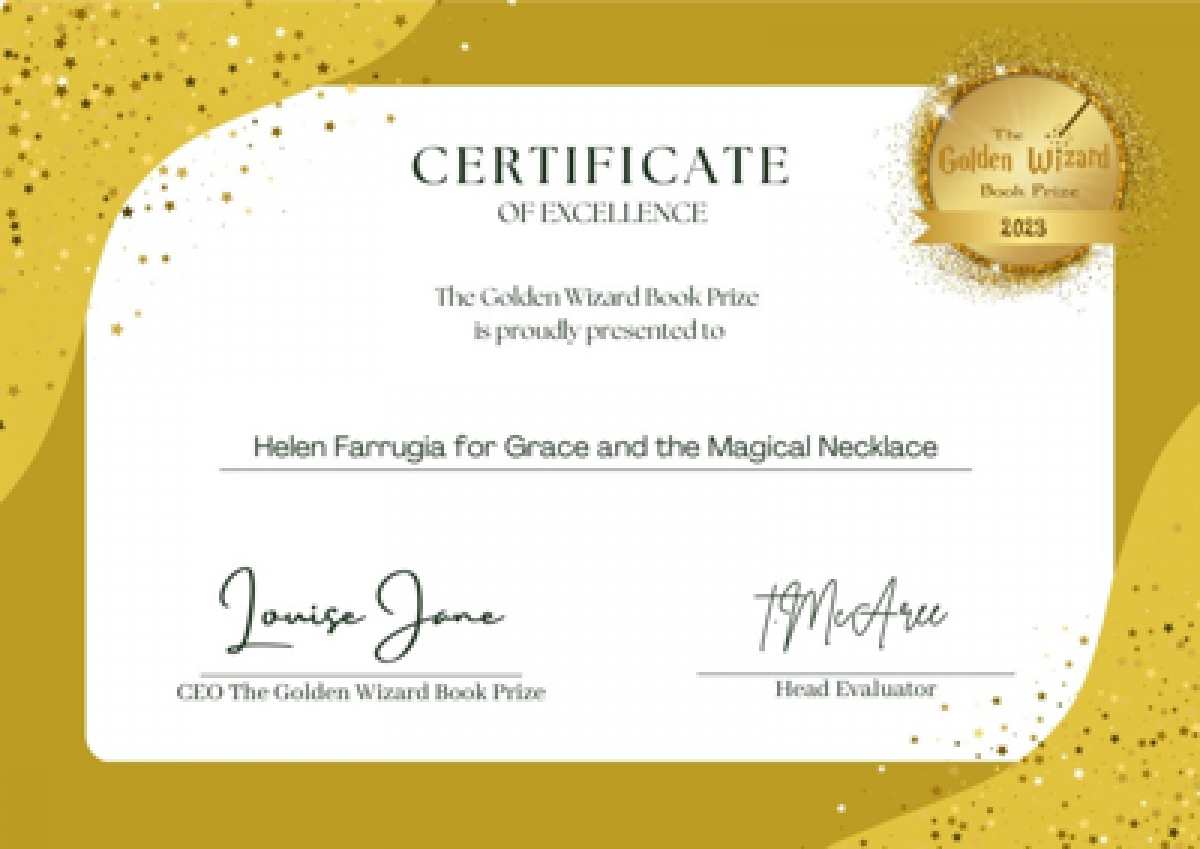 Helen Farrugia honoured with The Golden Wizard Book Prize 2023 for her book